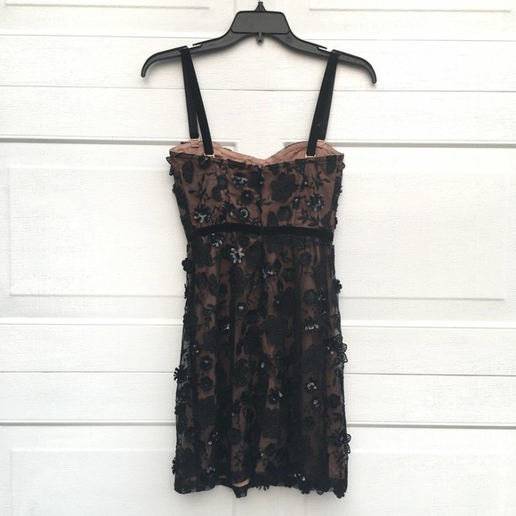 FOR LOVE & LEMONS Beatrice Dress Floral Sequin Embroidered Mini